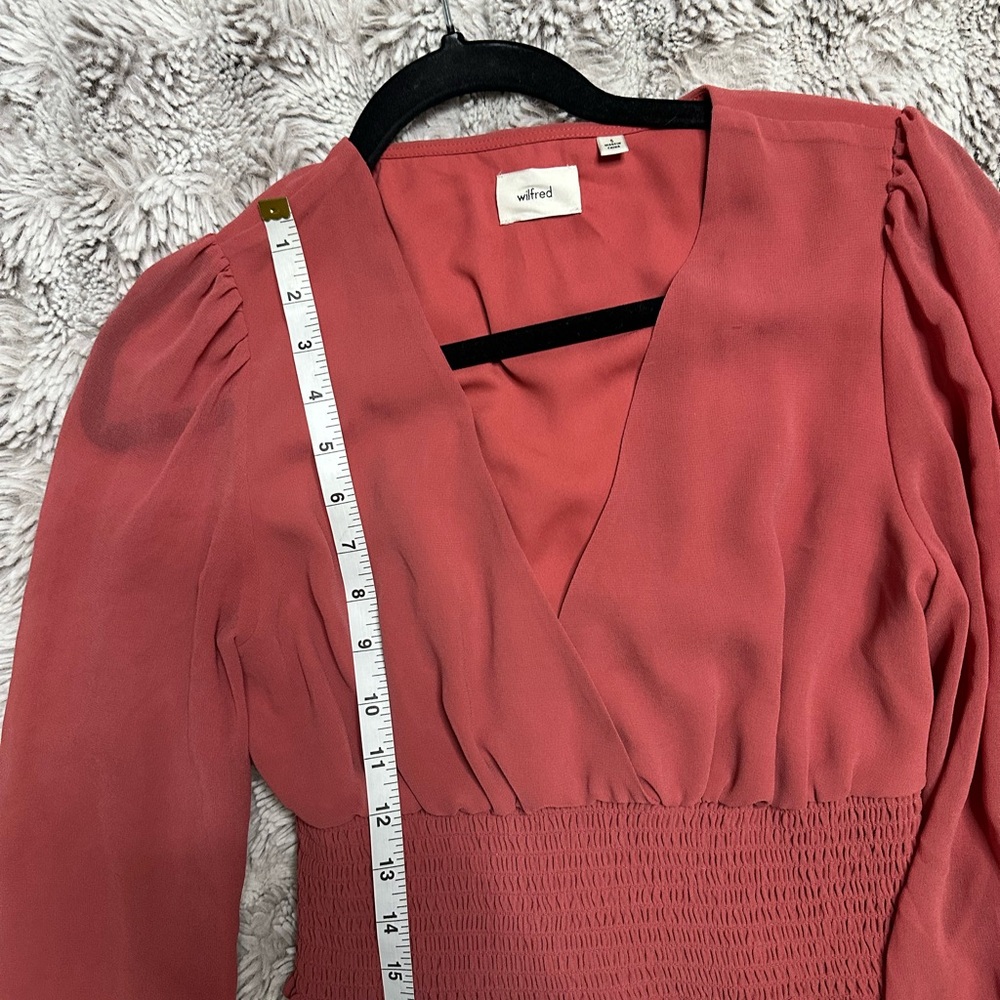 Aritzia Wilfred | S | Wistful Blouse in Coral - Picture 4 of 4